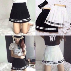 Striped student skirt