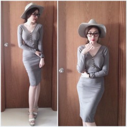 Bodycon dress with buttons 431